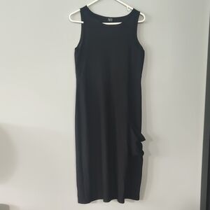 Eileen Fisher Classic Black Midi Dress